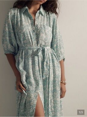 Maeve Paisley Button-Front Maxi Dress